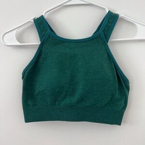 Zella Teal Textured Crop Top